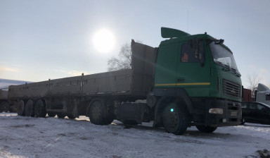 Аренда полуприцепа бортового. Перевозки грузовые.