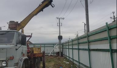 Ямобур. Бурение фундаментов. Установка опор ЛЭП