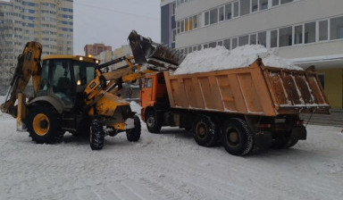 Уборка снега Вывоз снега Услуги Трактор Погрузчик в Уфе