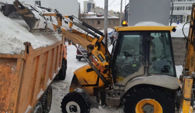 Уборка снега Вывоз снега Услуги Трактор Погрузчик в Уфе