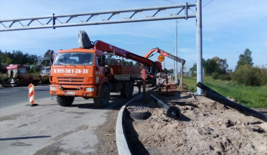 Манипулятор, Машина с краном, Камаз с прицепом 10т