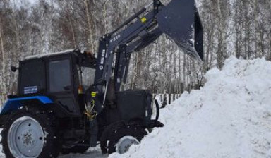 Аренда трактора для уборки снега mtz