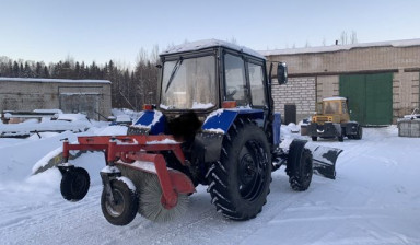Услуги трактора, Уборка снега, Подметание