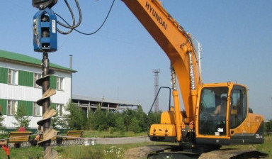 Аренда ямобура. Автобур. Шнековое бурение.