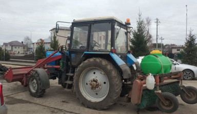 Аренда трактора мтз с щеткой отвал погрузчик