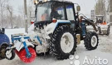 Аренда трактора мтз с щеткой отвал погрузчик
