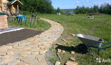 Газоны, дорожки