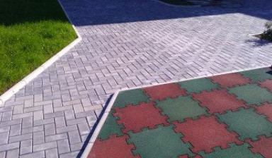 Укладка брусчатки, тротуарной плитки