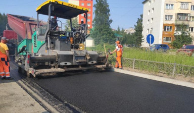 Благоустройство (Асфальт, плитка, бордюр)