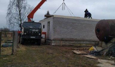 Услуги крана-манипулятора с монтажной корзиной.