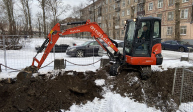 Услуги мини экскаватора СПБ, Ленинградская область