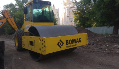 Грунтовый Каток в аренду. Дорожные работы.