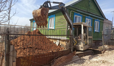 Услуги миниэкскаватора. Планировка. Копка.
