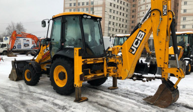 JCB экскаватор погрузчик. Планировочные работы.