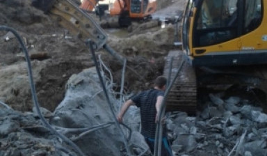 Аренда гидромолота с экскаватором