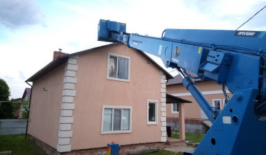 Аренда автовышки с телескопической стрелой.