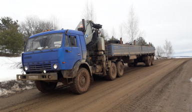 Камаз с кму и полуприцепом.