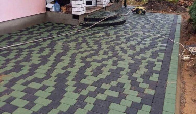 Укладка тротуарной плитки, благоустройство