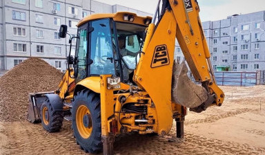 Экскаватор погрузчик JCB в аренду