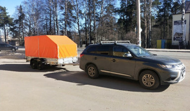 Перевозки прицепом 3,6*1,5м с тентом