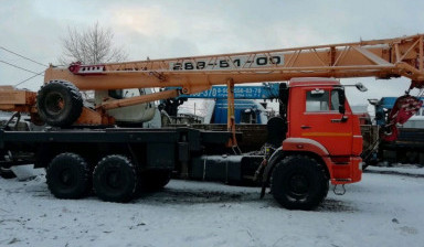 Аренда автокрана 25 т, Услуги крана с гуськом