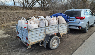 Перевозка грузов на легковом прицепе, тентованный