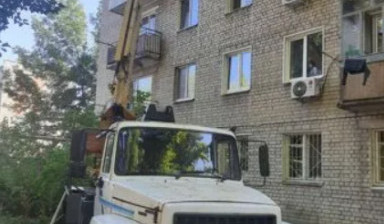 Подъем рабочих на высоту 18 метров