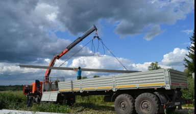 Грузоперевозка, длинномер с манипулятором 3 тонны