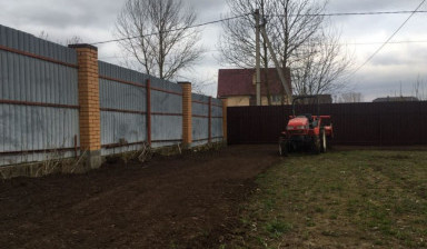 Вспашка и культивация земли минитрактором