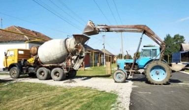 Услуги трактора и камаза, бетономешалки