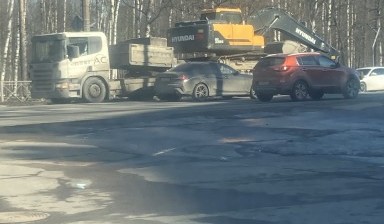 Перевозка спецтехники, грузов тралом 25 т.
