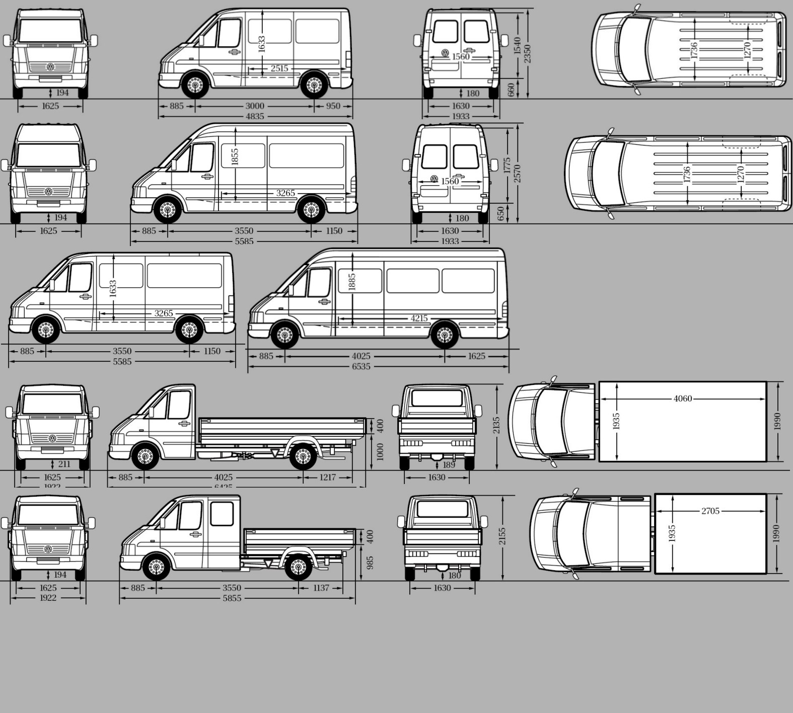 Грузовик Фольксваген ЛТ технические характеристики. Volkswagen LT комплектации и цены фото