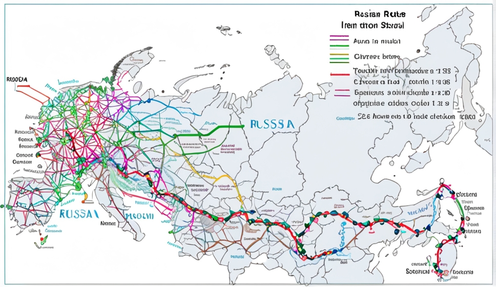 карта железных дорог россии