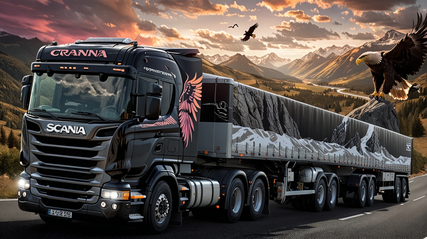 Scania r400 Black Griffin